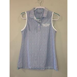 Peter Millar Women's Sleeveless Polo Wing Stop Logo Sz M Tank